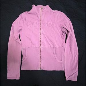 Diesel Zip Up Sweater Purple/Pink Size Large